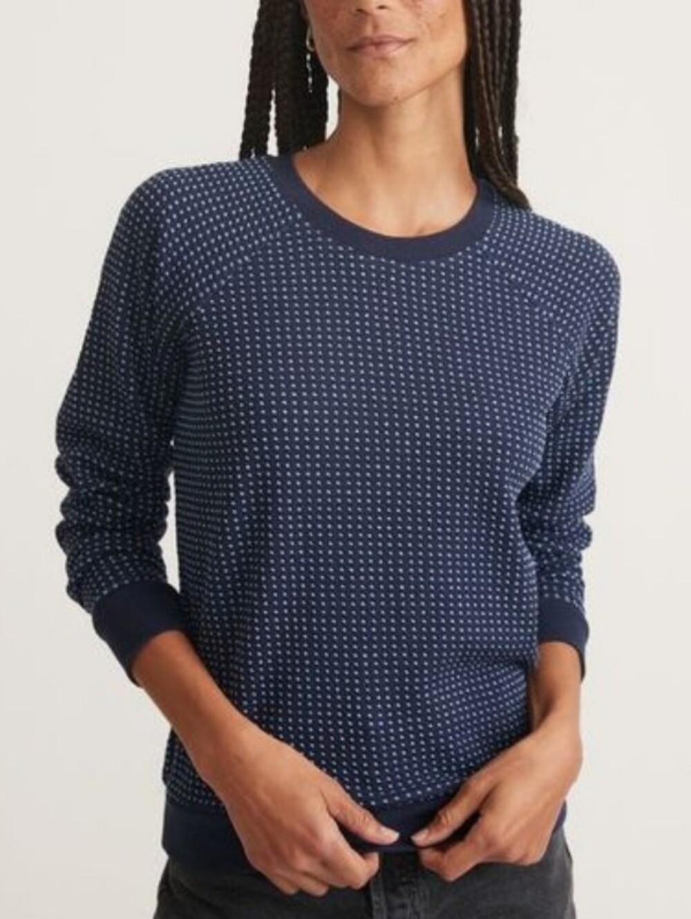 Marine Layer Swiss Dot Pullover Sweatshirt Size XL